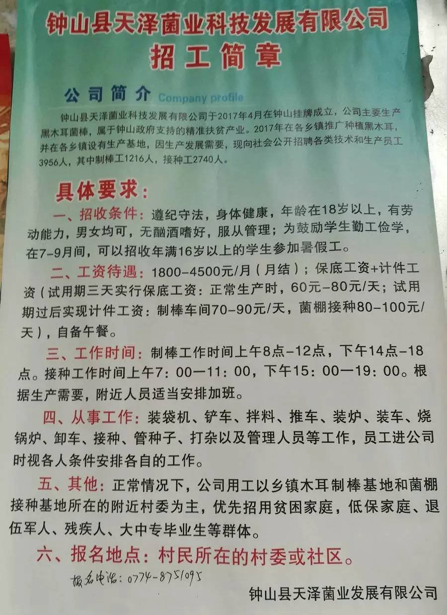 蔡山地区最新招工信息全面解析