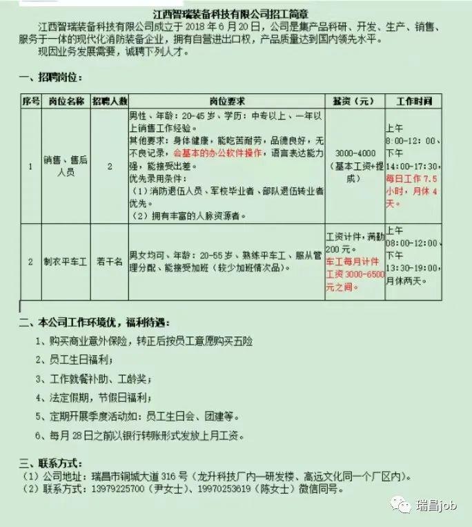 昌江招工最新招聘信息详解